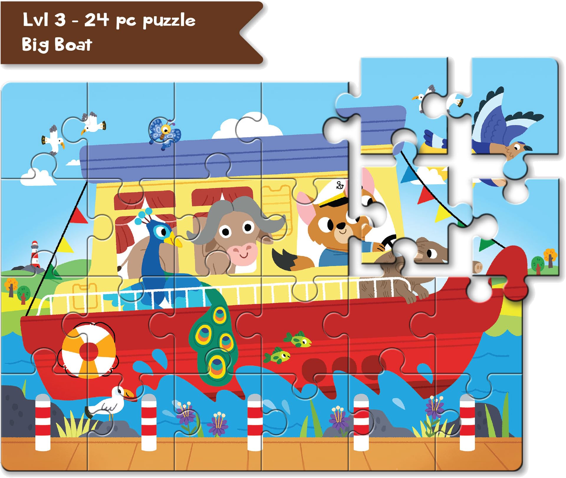 Buy Play Poco - 4 in a Box Vehicles Puzzle for Kids - Ages 3